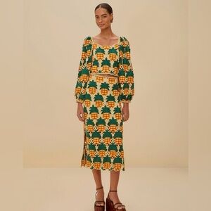 FARM Rio | Dresses | Farm Rio Black Chenille Flowers Lenzing Ecovero  Viscose Midi Dress | Poshmark